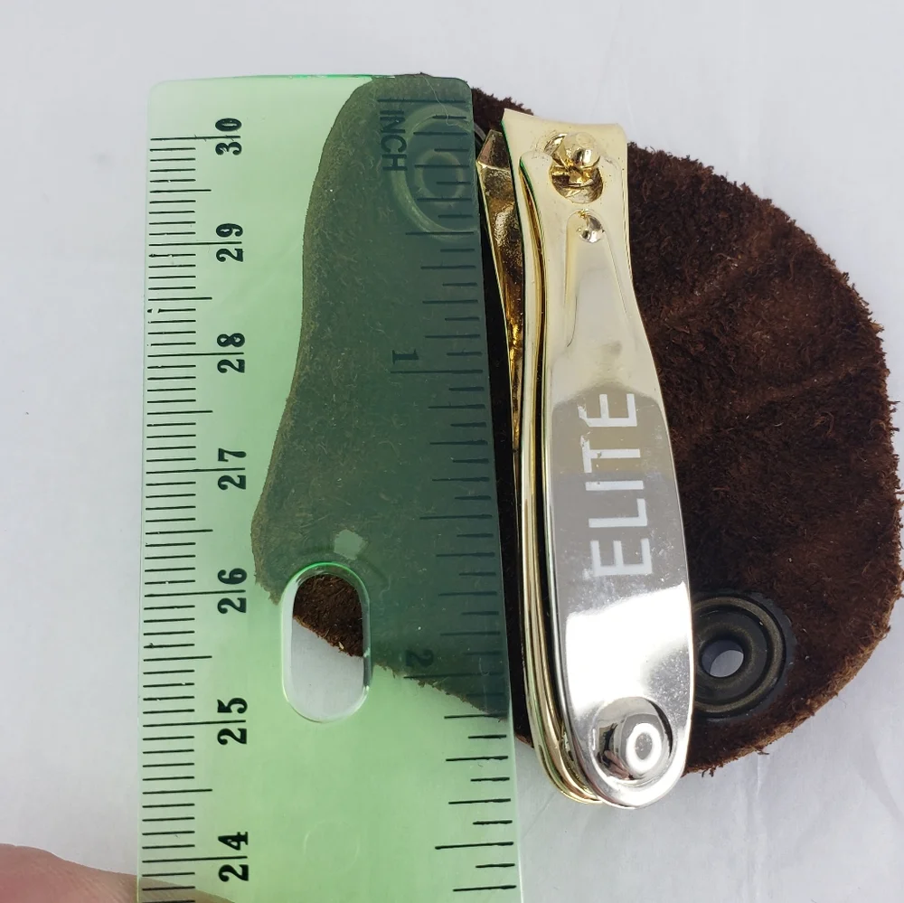 Rustic Leather Nail Clipper Keychain Carry Travel Secure Snap Handmade - Picture 6 of 6